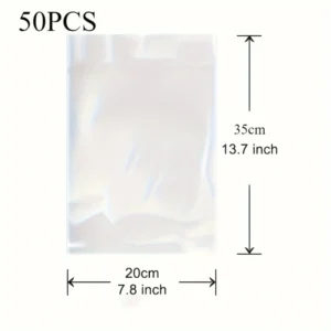 25pz sacchetti termoretraibili 35x20cm protezione oggetti antiossidanti