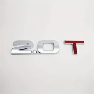 Stemma Adesivo Emblema Auto Metallo 3D turbo diesel 2.0 Universale 10cm x 2,5cm