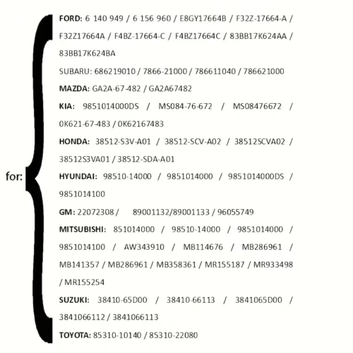 Pompa Lavavetri 12V tergicristalli per TOYOTA per HONDA per MAZDA auto Camion