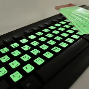 Adesivi fluorescenti tastiera decalcomanie multilingua per computer