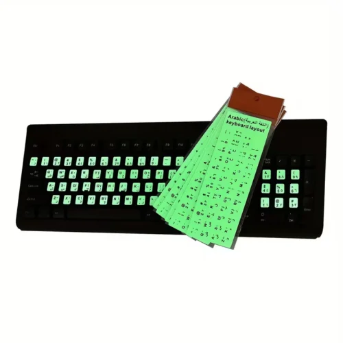 Adesivi fluorescenti tastiera decalcomanie multilingua per computer
