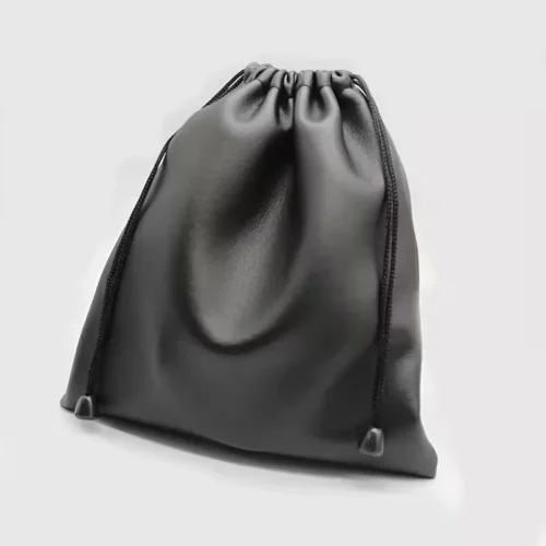 Borsa stoccaggio auricolari NERA morbida grande custodia portatile PU