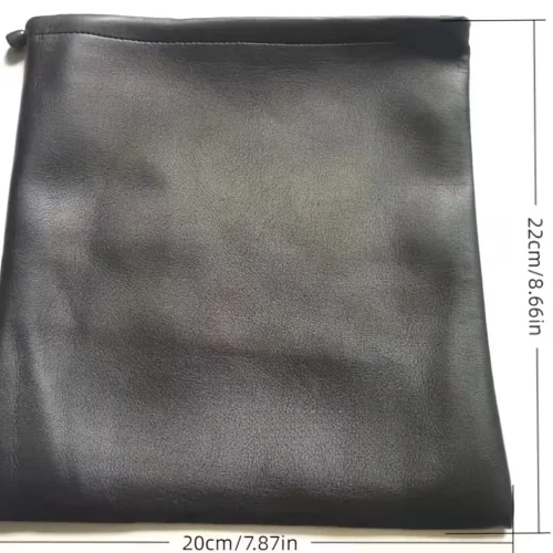 Borsa stoccaggio auricolari NERA morbida grande custodia portatile PU