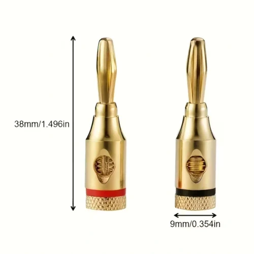 2 coppie Connettori banana placcati oro 4mm audio cavo altoparlante USB