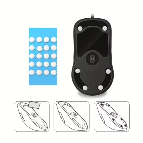20pz tappetini mouse silicone resistenti universali cablati wireless