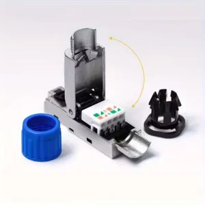 Connettore RJ45 Cat8 senza attrezzi dorato cavi ethernet 40Gbps