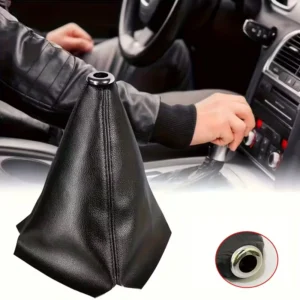 1pz copripomello cambio pelle sintetica antipolvere impugnatura auto