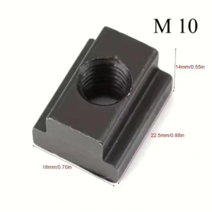 2pz dadi a T zincati M10 filettatura destra carbonio nero CNC