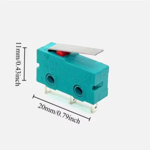 5pz interruttore tattile leva 3 pin NERO foro passante