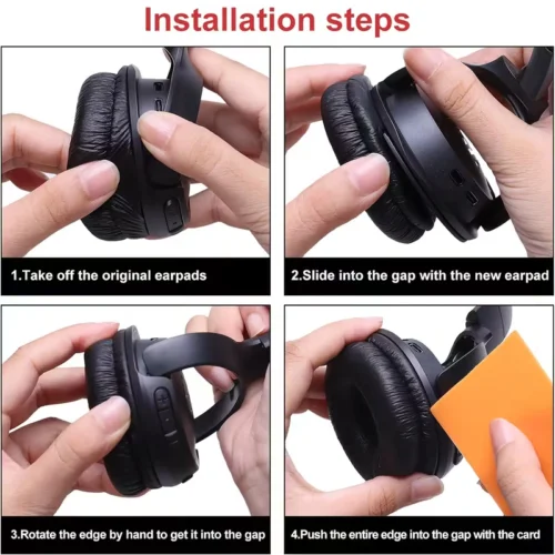 1paio cuscini auricolari per JBL T500BT T450 510BT 70mm pelle artificiale