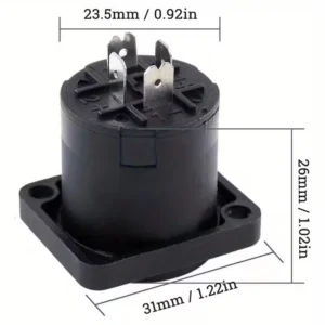 Set 2 supporti altoparlanti connettori banana basi quadrate