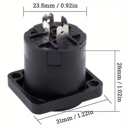 Set 2 supporti altoparlanti connettori banana basi quadrate