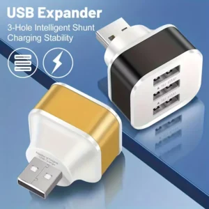 Hub USB 2.0 3 porte divisore estensore caricabatterie compatto multicolore