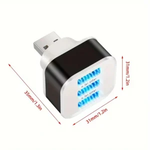 Hub USB 2.0 3 porte divisore estensore caricabatterie compatto multicolore
