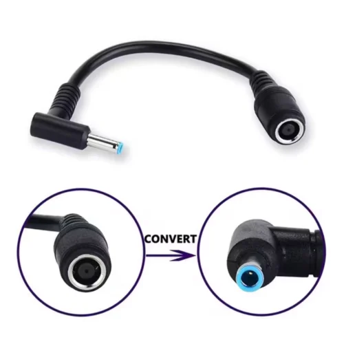 1pz convertitore caricatore DC 7.4mm a 4.5mm HP Dell punta blu