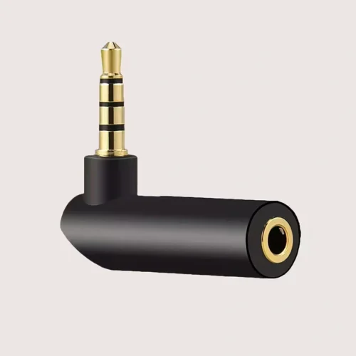 Adattatore audio angolare 3.5mm maschio femmina placcato oro compatibile