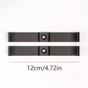 2pz clip targa senza cornice supporto regolabile plastica nera resistente