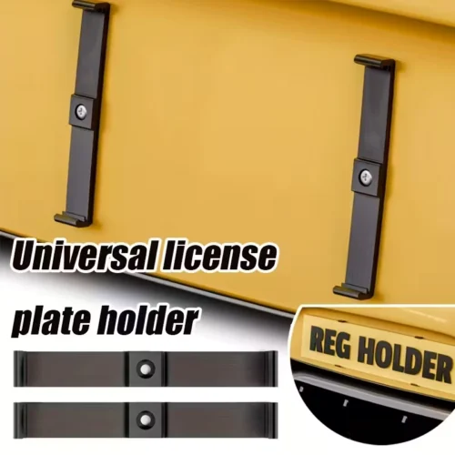 2pz clip targa senza cornice supporto regolabile plastica nera resistente