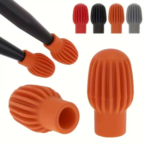 Paio bacchette silicone rosse silenziatore ammortizzatore pratica musica