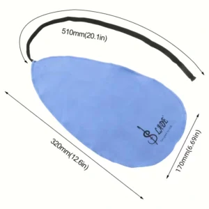 Panno pulizia finta camoscio blu per sassofono flauto clarinetto borsa