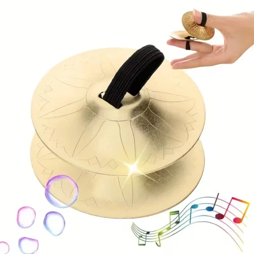 2pz dita cimbali oro percussione danza festa spettacolo accessorio