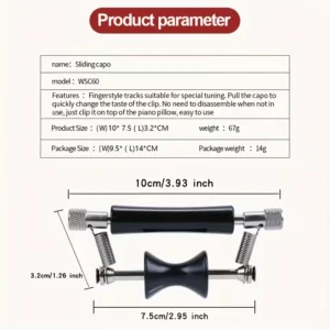 Capotasto regolabile tono chitarra elettrica acustica ukulele