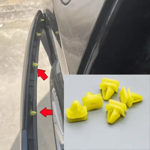 50x clip fissaggio fascia porta ruota Volvo XC60 XC90 30640897 plastica gialla