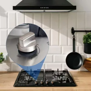 2pz manopole acciaio inox cucina forni fornelli controllo adattatori