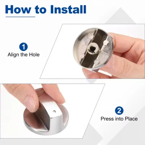 2pz manopole acciaio inox cucina forni fornelli controllo adattatori