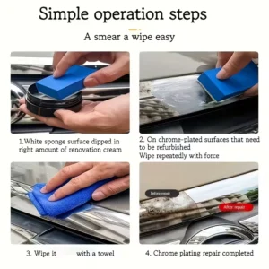 Pastiglia riparazione parti cromate auto ruggine ossidazione crema