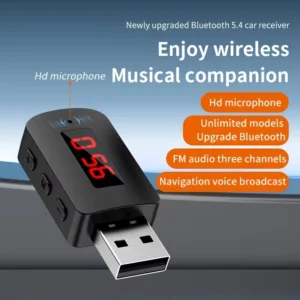 Adattatore wireless auto trasmettitore audio radio FM USB alimentazione