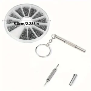 KIT 120PZ VITI RIPARAZIONI OCCHIALI OROLOGIO TELEFONO MULTIUSO + MINI CACCIAVITE