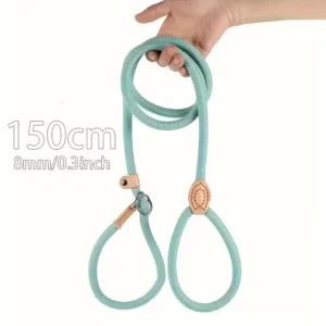 1pz guinzaglio addestramento cani NERO poliestere resistente slittante