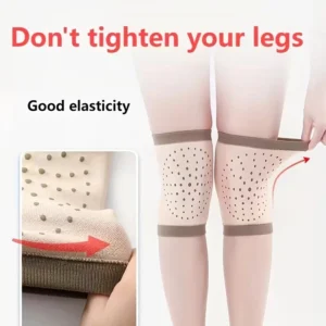 Un paio di ginocchiere calde elastico taglia unica Calore Gambe Ginocchiera nero