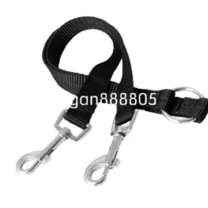 Guinzaglio Sdoppiatore per Due Cani Doppio Passeggio Colore Nero