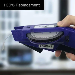 Nastro etichette plastica 9mm per Dymo Motex adesivo forte resistente acqua NERO