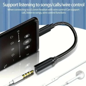 Adattatore da USB Tipo C a Jack per Cuffie 3.5mm USB C a Aux Audio