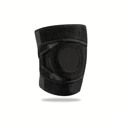 1pz ginocchiera sport nera traspirante ergonomica ciclismo corsa basket