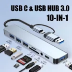 Hub multifunzione con porte USB e Tipo C, USB 3.0 + USB-C + SD/TF + Audio 3.5mm