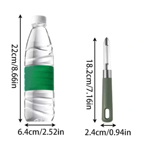 Pelapatate acciaio inox multifunzione verdura frutta cucina verde