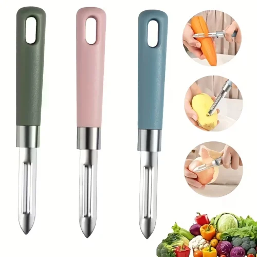 Pelapatate acciaio inox multifunzione verdura frutta cucina verde