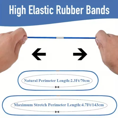 3pz elastici secchielli 13-363L fascette colorate sacchetti spazzatura