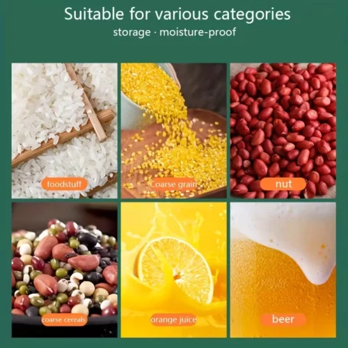 3pz sacchetti alimenti 1000g trasparenti ermetici antiumidità anti insetti