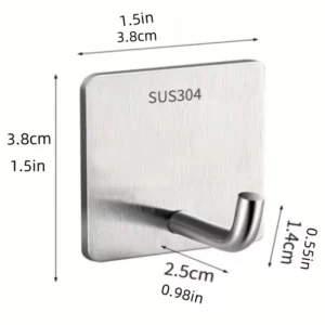4pz ganci parete inox adesivo senza trapano portasalviette abiti notte