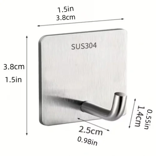 4pz ganci parete inox adesivo senza trapano portasalviette abiti notte