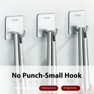 4pz ganci parete inox adesivo senza trapano portasalviette abiti notte