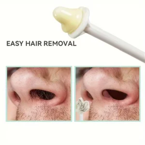 Set 10pz bastoncini cera monouso peli naso orecchie plastica bianca