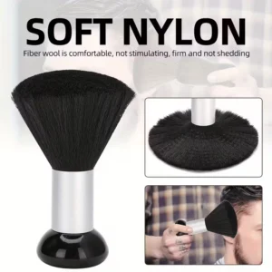 1pz spazzola collo barbiere setole nylon manico plastica resistente
