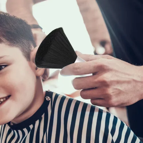 1pz spazzola collo barbiere setole nylon manico plastica resistente