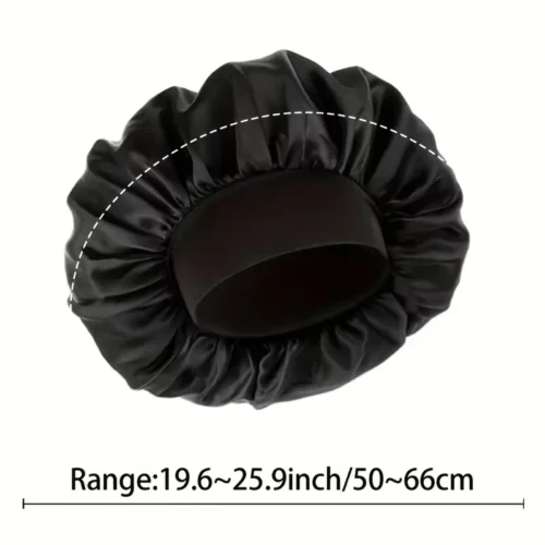 2pz cuffie notte raso poliestere morbide elastiche taglia grande unisex nero ros